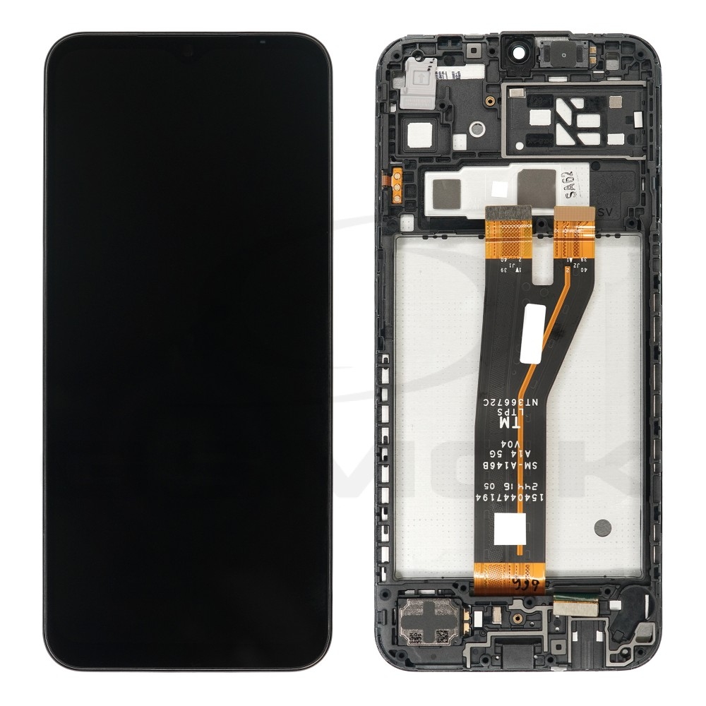 LCD SAMSUNG A14 4G / A145F / A146B BLACK WITH FRAME (Original Packing)