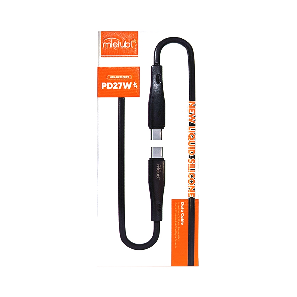 Mietubl Cable 1M PD 27W Type-C-Lightning MTB-DCTLPD09 fast charging silicone Black