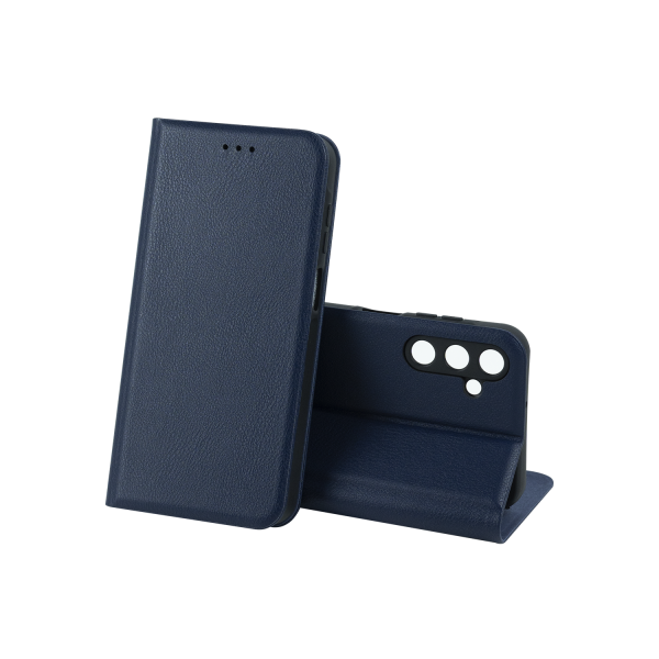 Чехол-книжка LEATHER Case XIAOMI Redmi 12 4G (Тёмно-синий)